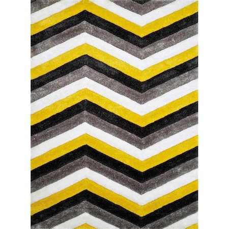 Rlm Distribution 5 ft. 3 in. x 7 ft. 2 in. Finesse Mellow Yellow Area Rug, Yellow HO2470842